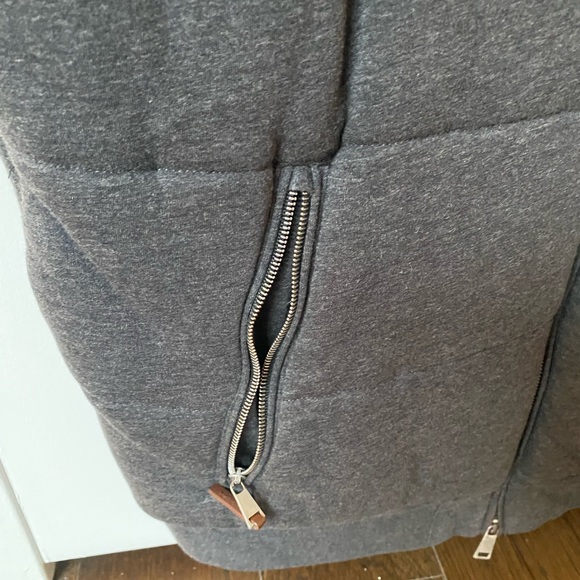 Bloomingdale’s Brand Men’s Grey Cotton Puffer Vest - Size Medium - Picture 4 of 6